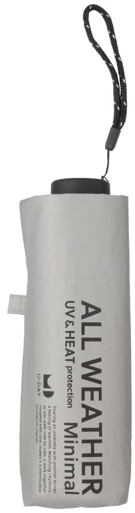 Because Folding Umbrella 53cm UV Protection Shading Rate 200g Parasol for Sunny and Rainy Days Unisex Heat Protection Stylish Gray All Weather Color