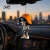 Gothic Style Vehicle Decoration 2Pcs Hoodie Skeleton Ornaments, 2D Flat Acrylic Pendants, Backpack Pendant And Keychain Charm Hanging Ornaments