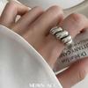 Anello a Maglia Vintage Regolabile in Argento Sterling 925 Chao Xiaobai per Donna - Stile Freddo Design di Nicchia