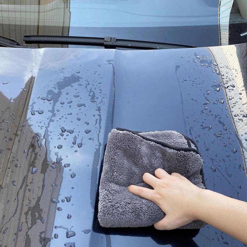 Car Drying Towels Double-sided Coral Fleece Auto Cleaning Towel Thickened Extra Absorbent Car Washing Towel Fast Drying Cloth
