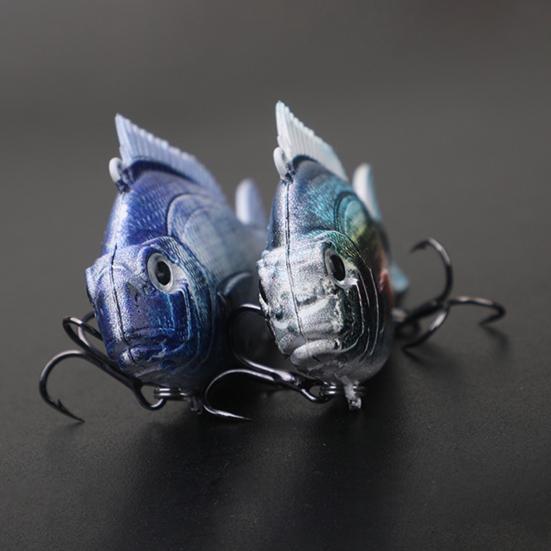 Hard Bait Swimbait with Treble Hook Realistic Looking Bright Color Natural Swimming Posture Portable Fishing Lure Fake Bait