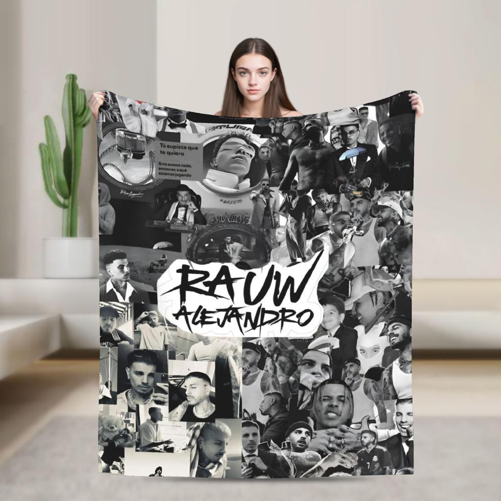 Rauw Alejandros  Blanket  Travel Flannel Throw Blanket For Couch Chair Soft Design Quality Bedspread Gift Idea