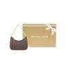 Michael Kors MK Jet Set Charm Monogram Kovový řetěz Plátěná taška přes rameno Dámská taška přes rameno Tmavě hnědá 32H1GT9C1B-BRN-ACORN