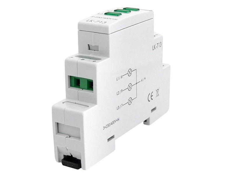 Lampka Modułowa 3-Fazowa Zielona 3X230V+N Ac Kontrolka Sygnalizacyjna F&F 6004