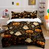 Halloween Pumpkins and Ghosts Bedding Duvet Cover Set Duvet Cover Pillowcases  (1*Duvet Cover 2*Pillowcases, Without Duvet Insert)
