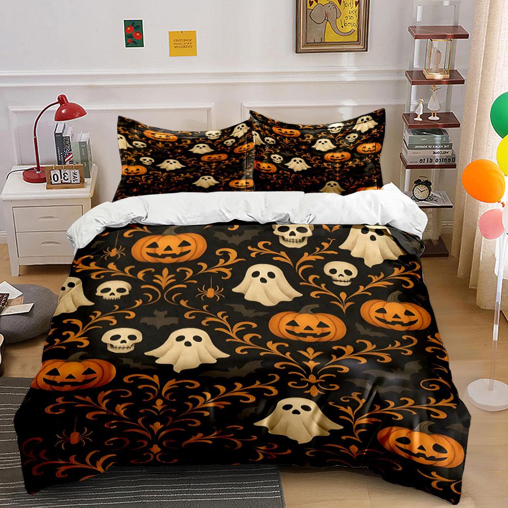 Halloween Pumpkins and Ghosts Bedding Duvet