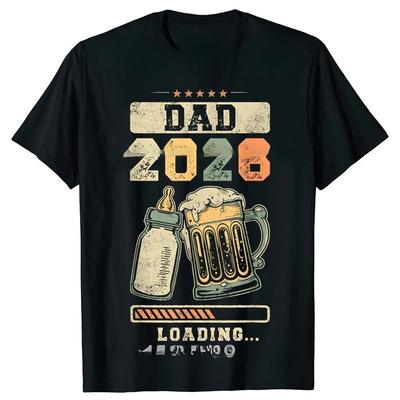 Funny Dad Level Unlocked 2026 Leveled Up To Daddy Video Gamer TShirt Summer Unisex T Shirts Short Sleeve  Tops