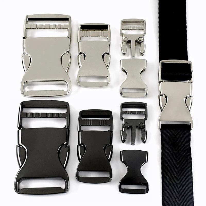 Meetee 2/5Pcs 20-38mm Metal Quick Release Buckle Backpack Side Clip Buckles Safety Webbing Adjustable Clasp Carabiner Accessory