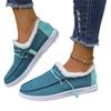 Women's Plus Size New Low Top Fleece Cuffed Lace Up Warm Casual Cotton Shoes