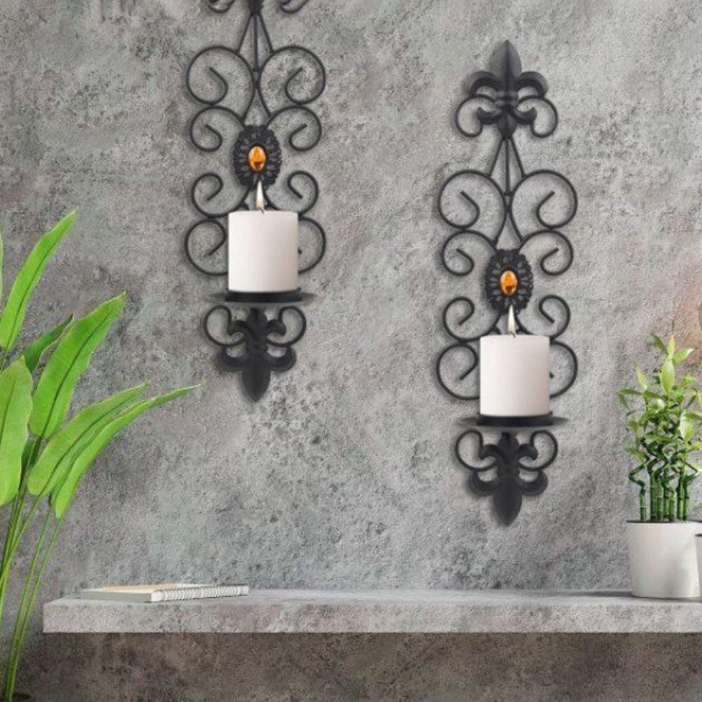 

Изысканный дизайн настенные подсвечники железный художественный металлический чайный светильник украшение свадебная вечеринка