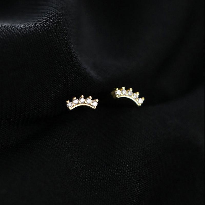 Lächelnde Ohrringe für die neuen trendigen Flash-Diamant-Ohrstecker ohne Ausziehen für Frauen