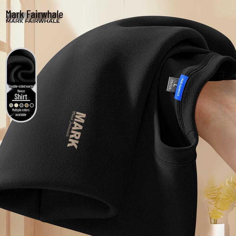 MARK FAIRWHALE Men s Thermal Round Neck Long-Sleeve T-Shirt M