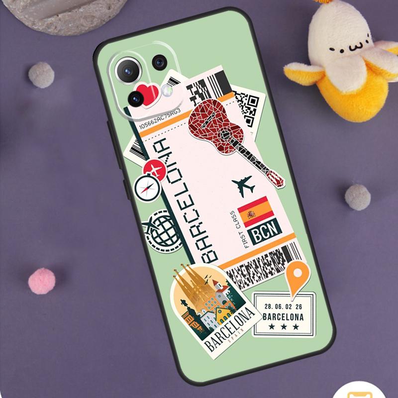 Travel Boarding Pass Tokyo Case For Xiaomi 15 14 Ultra 13T 14T 15T 17 Pro Max POCO F8 Ultra F5 F6 F7 X5 X6 X7 Pro Cover