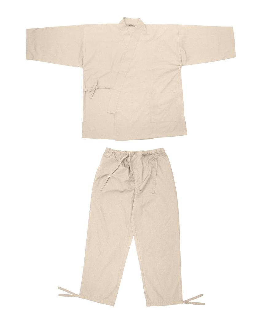 Samue All Seasons Men's Japanese workwear - Summer/Winter (LL, Rice Ivory)