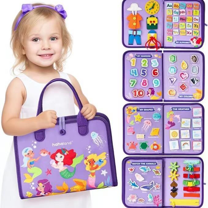Felt Learning Early Education Board Felt Children Diy Busy Board Montessori Children'S Puzzle Teaching Dress And Tie Shoelaces