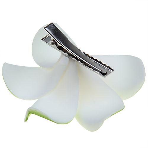Women Girls Foam Plumeria Flower Hair Clip