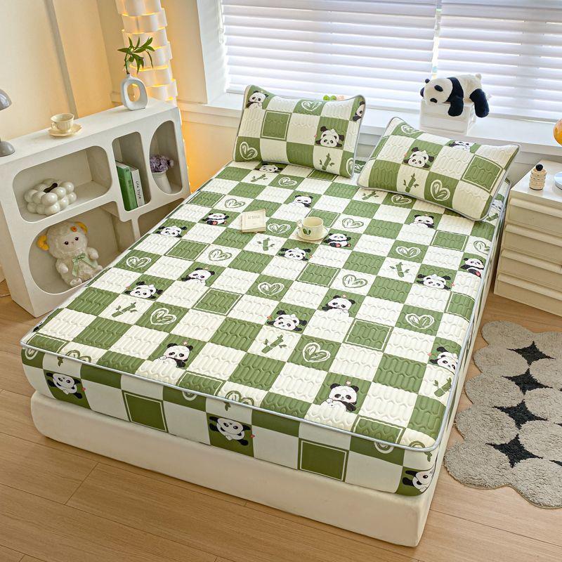 Nezha 2 bed cover latex mat three-piece set summer machine washable summer cooling mat air conditioning soft non-slip mat