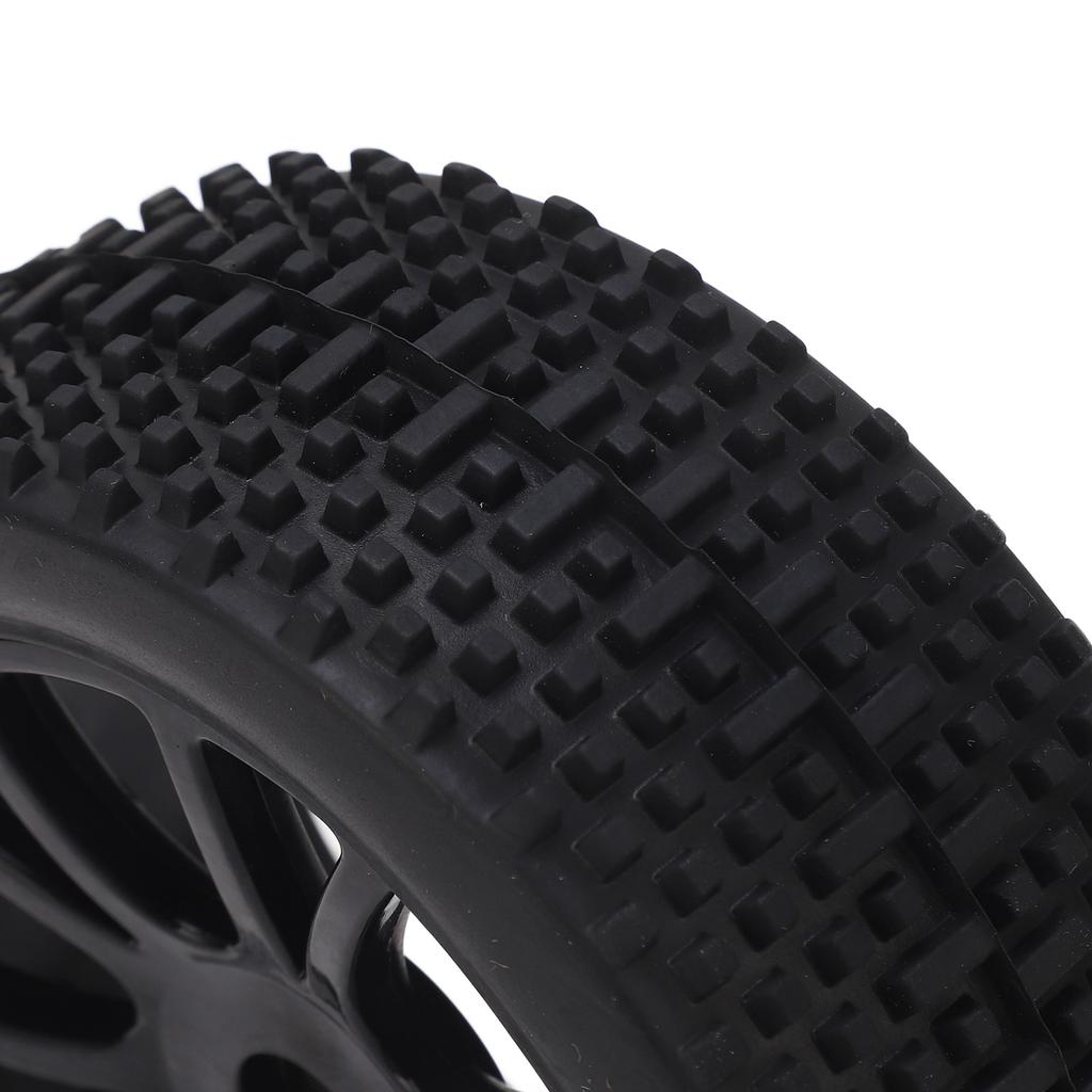 4Pcs RC Rubber Tires 12 Holes Perfect Grip Force Cushioning Function RC Wheel Rim Tires for 1/8 RC Car