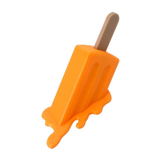 

Melted Ice Cream Refrigerator Magnet 3D Melting Ice Stick Decorative Fridge Magnet Memo Notes Photo Holder for Home Kitchen Office оранжевый