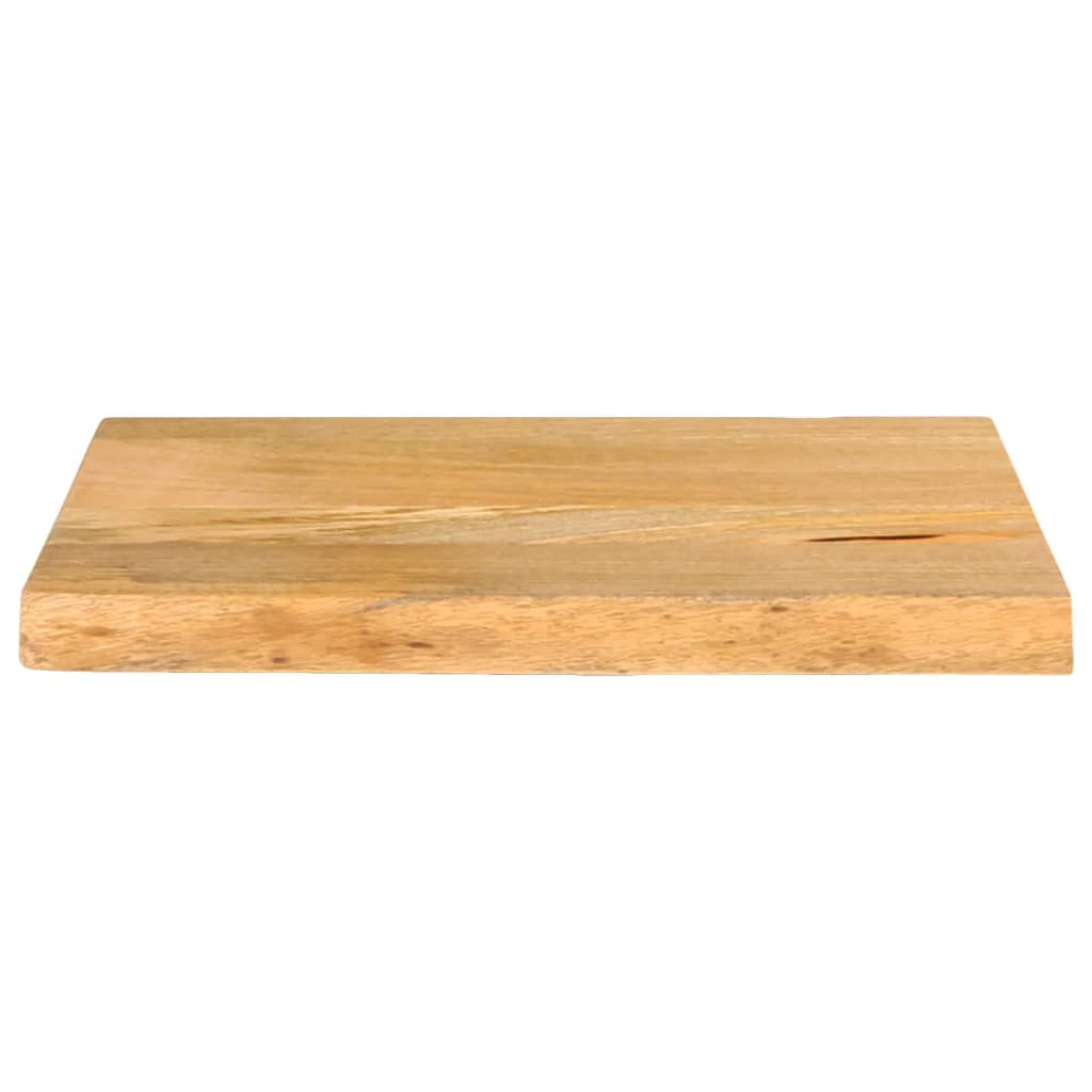 Solid Mango Wood Table Top with Natural Edge 60 x 40 x 3.8 cm