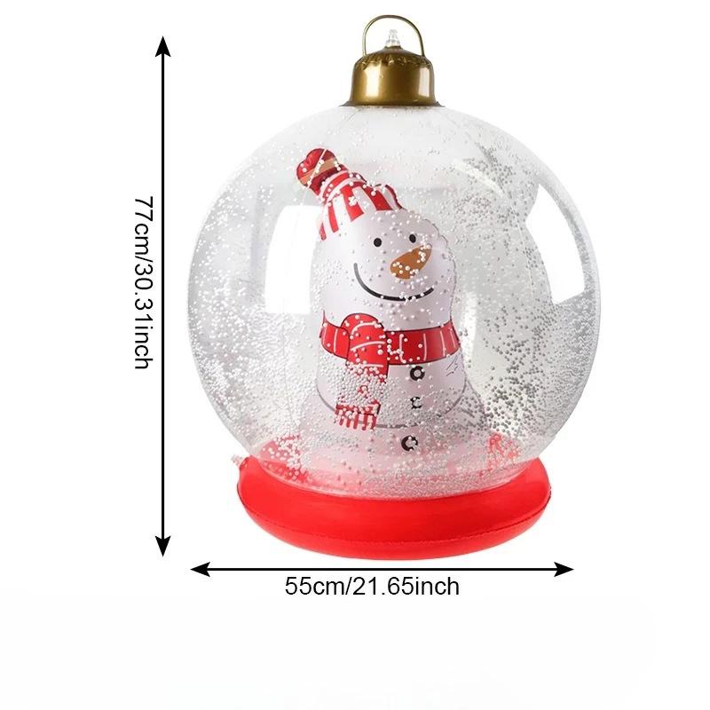 1116 Outdoor Christmas Balloons Santa Snowman Xmas Tree Light Up Balloons Holiday Party Yard Garden Christmas Decorations