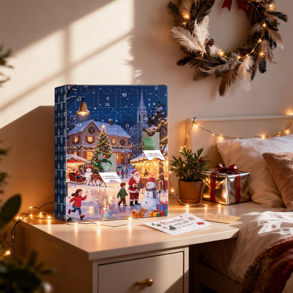 Christmas Countdown Calendar Box,24-day Christmas Countdown Gift, Children's Perception Toy Surprise Toy Set