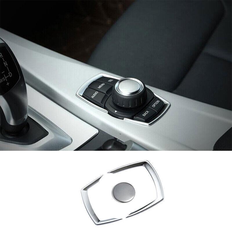 Silver Aluminum Console Multimedia Button Frame Decor For BMW F20 F21 F22 F23