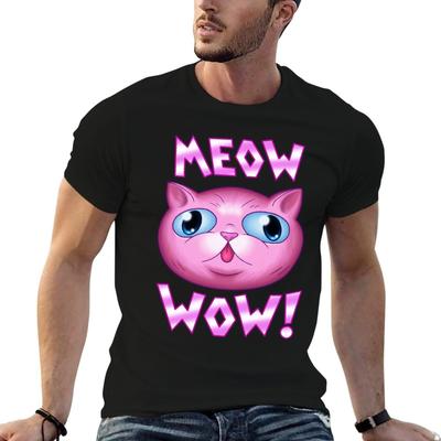 GF Meow Wow Camiseta Estilo de Rua Camiseta Casual