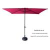 Yushi Yi 2x3M Outdoor Rectangular Patio Sun Umbrella with 22L Water Base