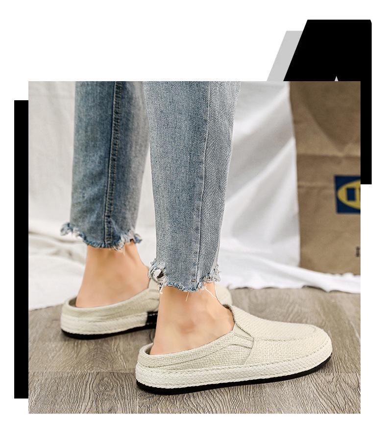 Men's Summer Canvas Slip-on Shoes - Stylish Linen Fisherman Loafers 2026