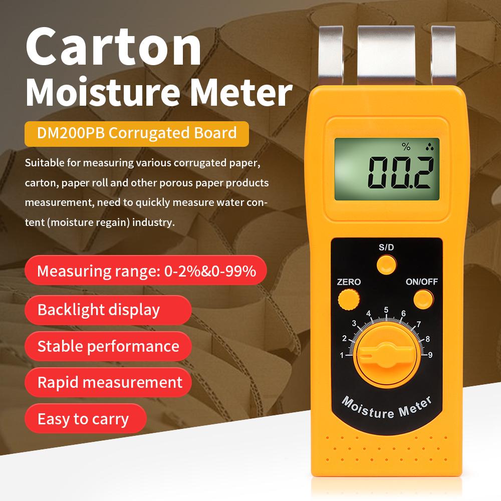 Digital Carton Concrete Paper Wood Meat Moisture Tester Wood Moisture Meter Portable Multifunctional Moisture Content Analysis