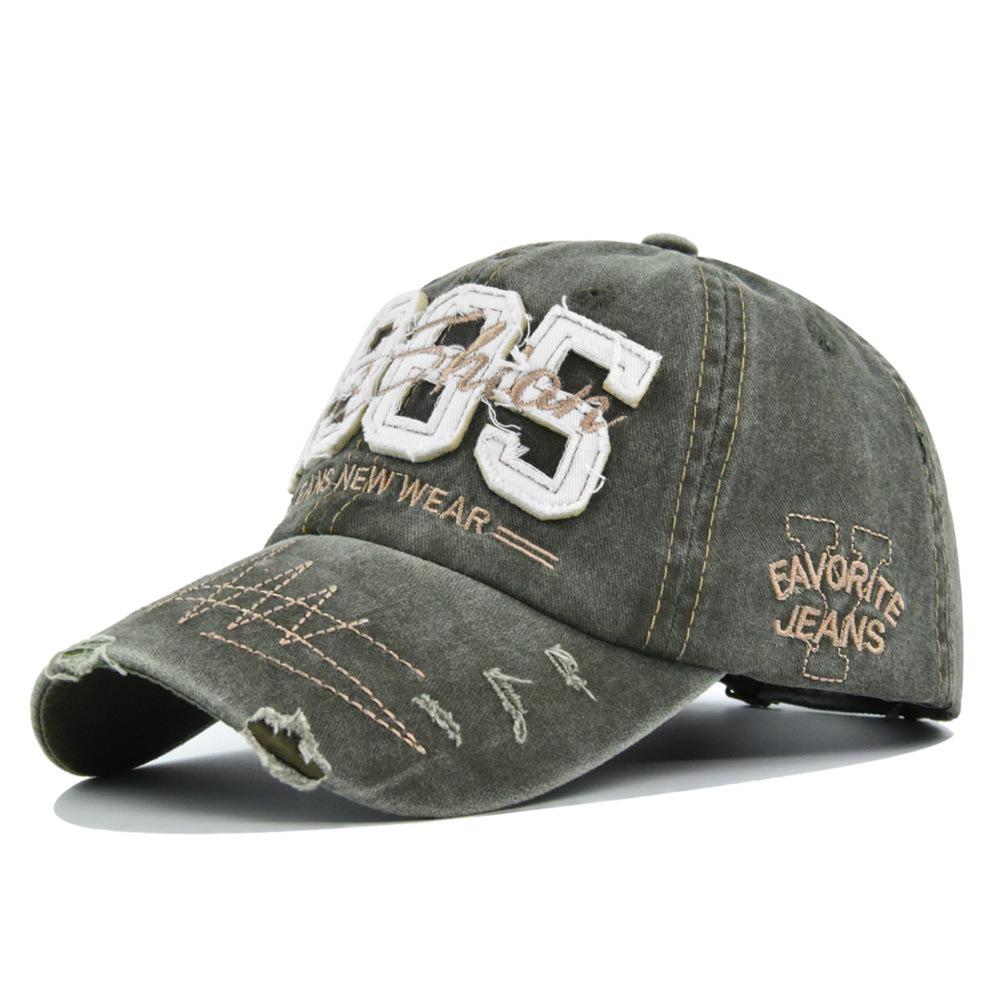 New Vintage New York Letter Embroidered Cotton Baseball Cap Adjustable Four Seasons Sunshade Sun Washed Hat Snapback Trucker Hat