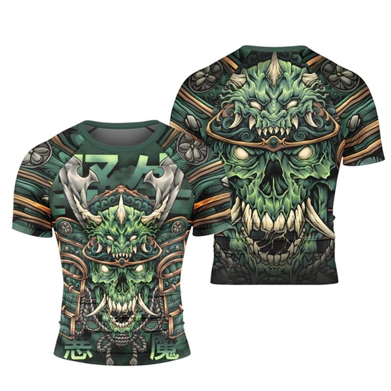 New Summer Cartoon Samurai 3d Printed Harajuku Men'S T Shirt Sports Comfortable Short Sleeve Dragon