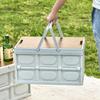 Collapsible Storage Bin With Handle Large Capacity Portable Storage Container Stackable Multifunctional Outdoor Camping Items
