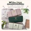 K-PARTS Bebe Dayan Embossed Wrap Long Zipper Wallet for Women and Girls, Featuring a Cute Bebe Dayan Cat Design, Perfect as a Gift or Present, with a