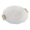 41CM Outdoors Grilling Pan 5MM Thicken Coating Stone Handled Multiple Fire Source Compatibility White