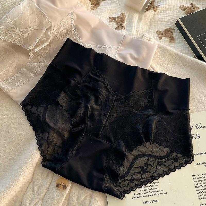 Big Size Lady Sexy Lace Edge Lift Hip Breathable High Waist Pure Desire Wind Underwear