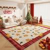 Weihnachts-Winter-Wärme-Teppich für Wohnzimmer und Schlafzimmer Große Größe Isolierende Bodenmatte Heimdekoration