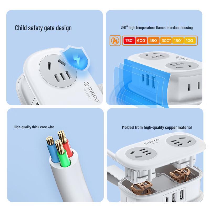 ORICO Portable Travel Power Strip CN plug (adapter included)