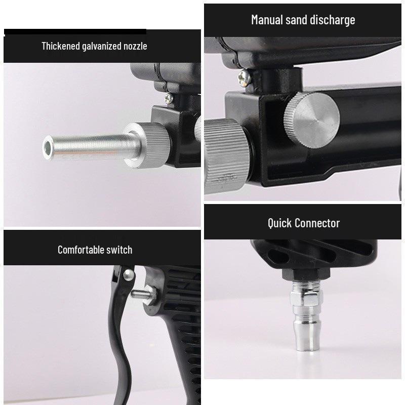 DIY Portable Pneumatic Sandblasting Gun Kit for Rust Removal