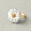 New Fashion Sunflower Shape Finger Ring for Women Inlaid Orange CZ Romantic Dance Party Girl Ring Stylish Flower Accessories
