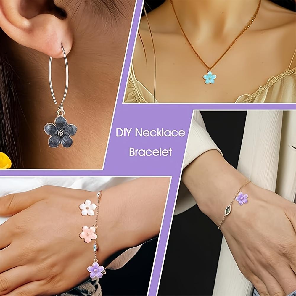 10/30/50 ks slitiny smaltu, řemeslné zpracování, elegantní a romantický přívěsek ve tvaru třešňového květu, DIY náramek, náhrdelník, náušnice, klíčenka, přívěsek na nohu