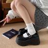 High-heeled Platform Small Leather Shoes Women's Autumn French Mary Jane Retro Heightening Japanese Muffin Single Shoes