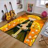 Yellow Haired Warrior with Sword Patterned carpet, non slip mat suitable for living room and bedroom sofas