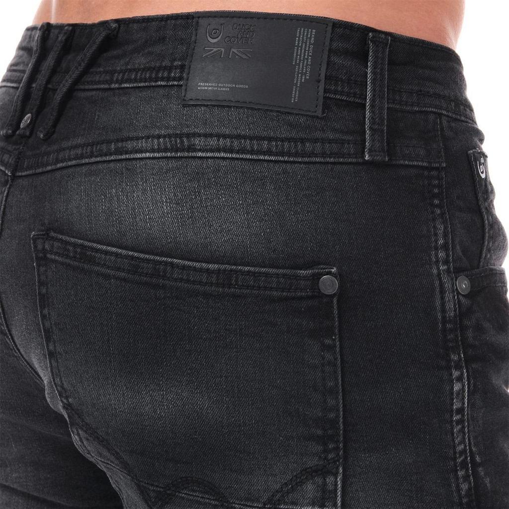 Duck and Cover Mens Maylead Cotton Denim Faded Slim Jeans