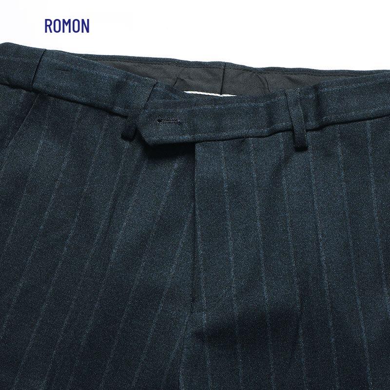 ROMON Men's Slim Fit Stretch Suit Set
