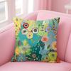Abstract Paint Colorful Pillow Case Anti-dustmite Pillow Invisible Zipper Silky Short Plush Sofa Cushion Cover