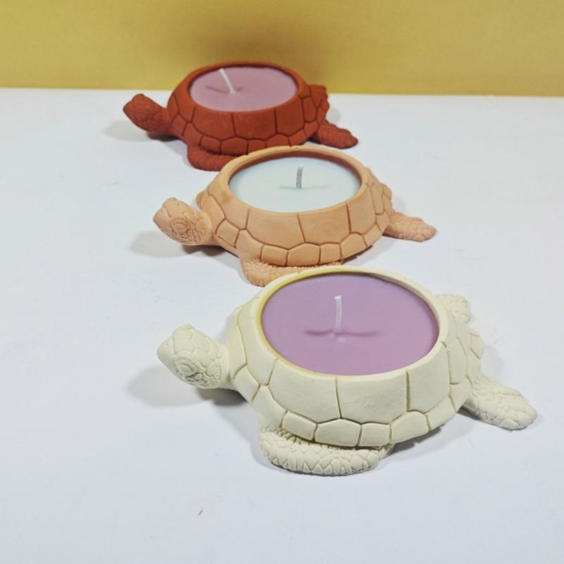 Tortoise Shaped Silicone Moulds Silicone Flowerpots Molds for Epoxy Resin, Candle Holder Tealight Stand Home Decoration