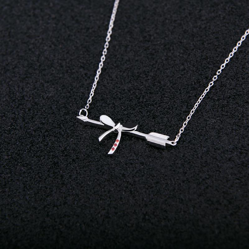 Anime Jewelry Cosplay Inuyasha Kikyou Sesshoumaru Necklace Women Bowknot Pendant Sweater Necklace Props Girls Birthday Gifts