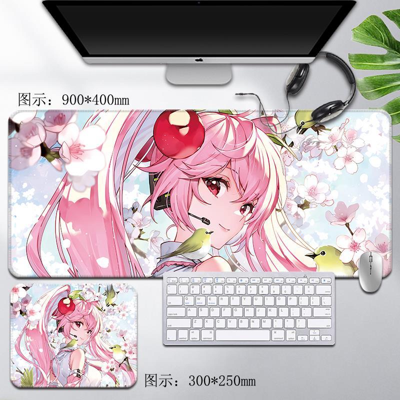 Hatsune Miku Anime Large Mouse Pad NonSlip AntiDirty Desk Mat Waterproof Keyboard Pad for Fans